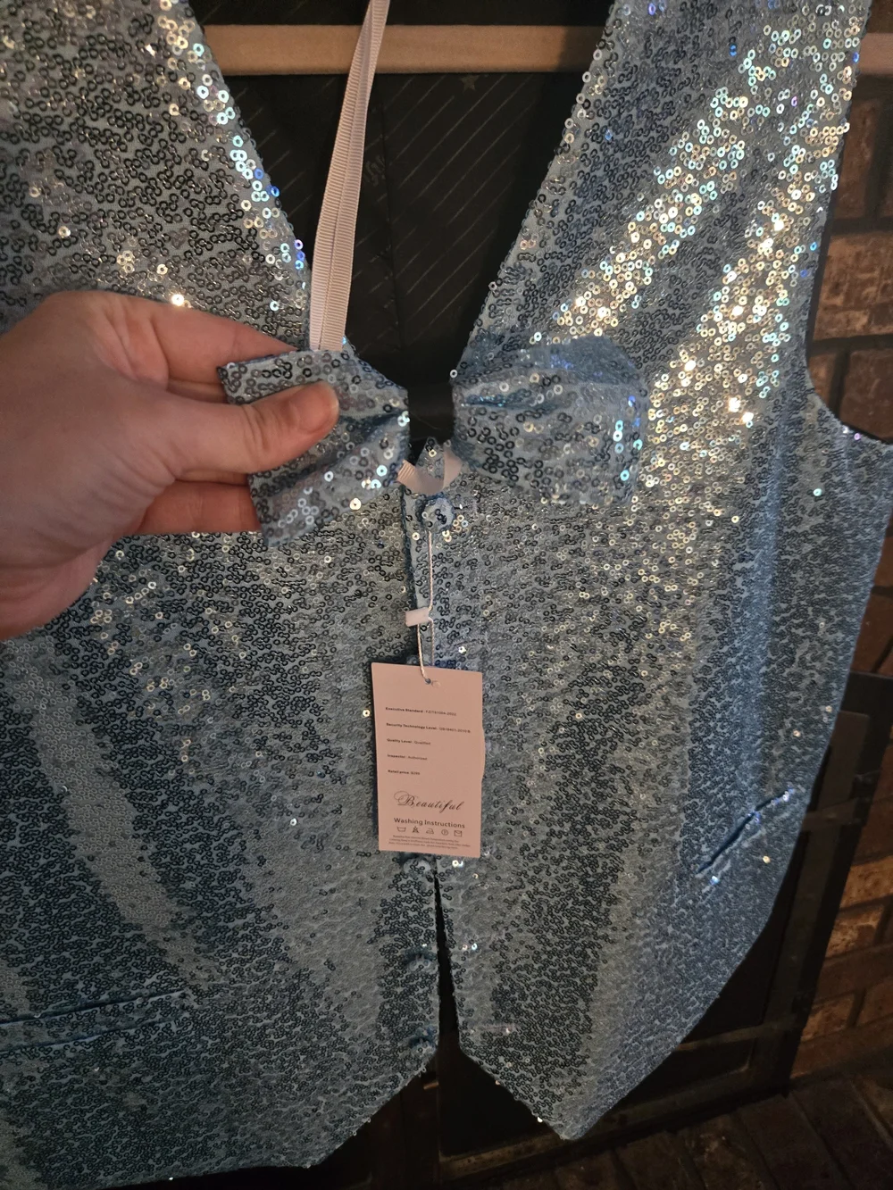 Light Aqua Sequin Vest